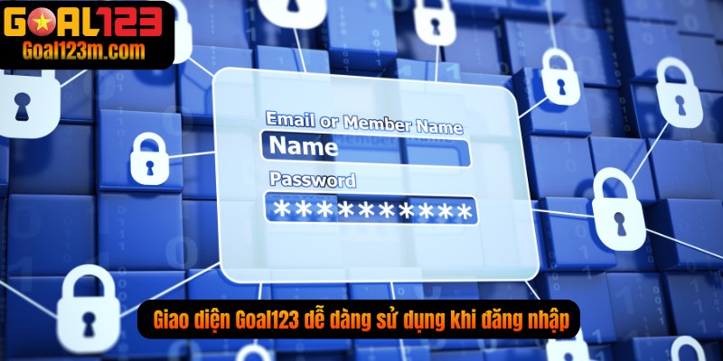 Giao diện Goal123 dễ thao tác khi đăng nhập